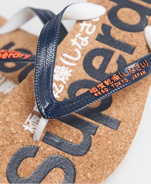 Superdry Cork Női Papucs Sötétkék | IEQGD4193